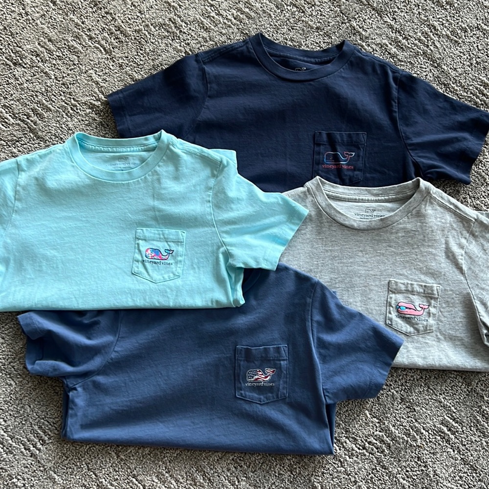 Lot of 4 Vineyard Vines Pocket Tees